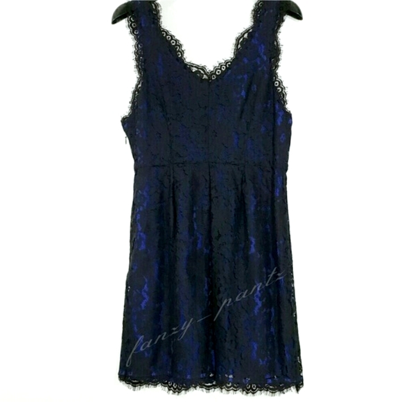 Joie Lace Dress NWT Black Blue Rori mini medium - Picture 4 of 6